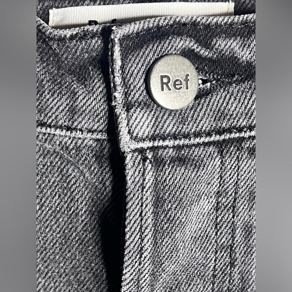 Reformation Black Denim Distressed Shorts 3” in size 28 - Picture 3 of 10